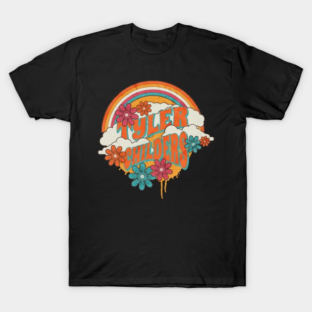 Retro Rainbow // Tyler Childers T-Shirt by sansxart